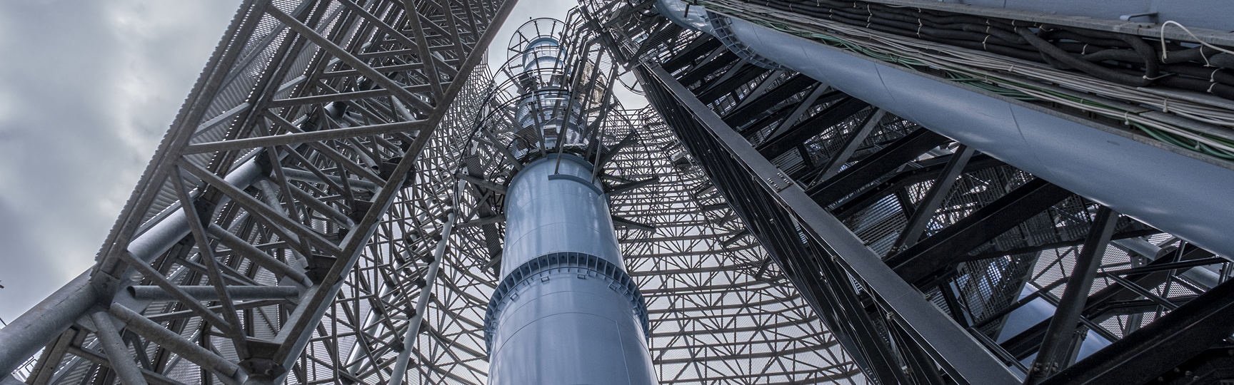 porzione della struttura in ferro dell'infrastruttura
