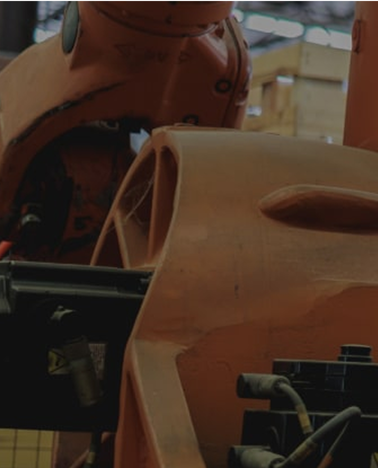 Part of an orange machine
